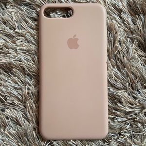 Pink silicon Apple iPhone 8+ phone case